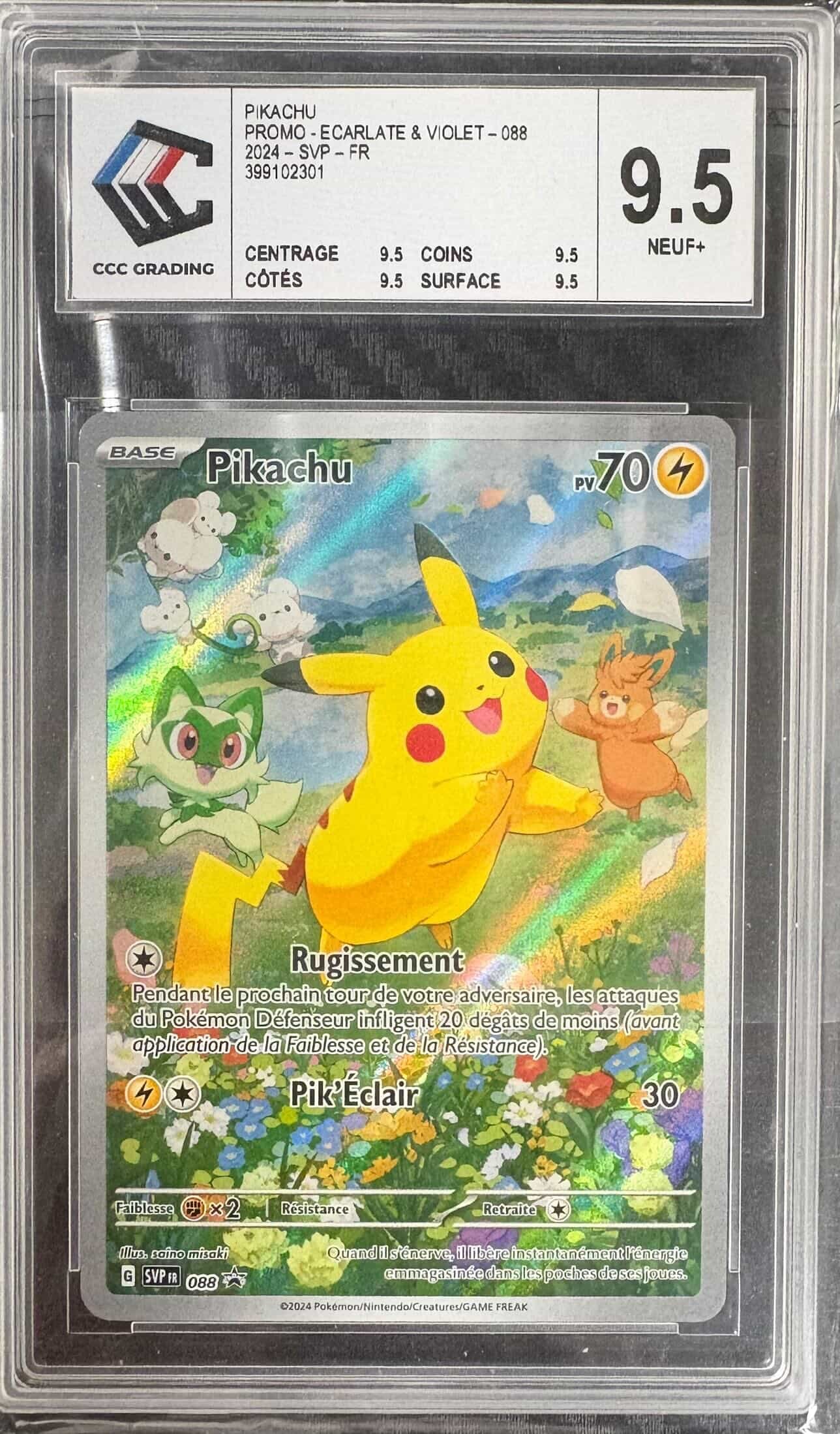 Pikachu Promo Écarlate & Violet CCC 9.5 (SVPFR 088)