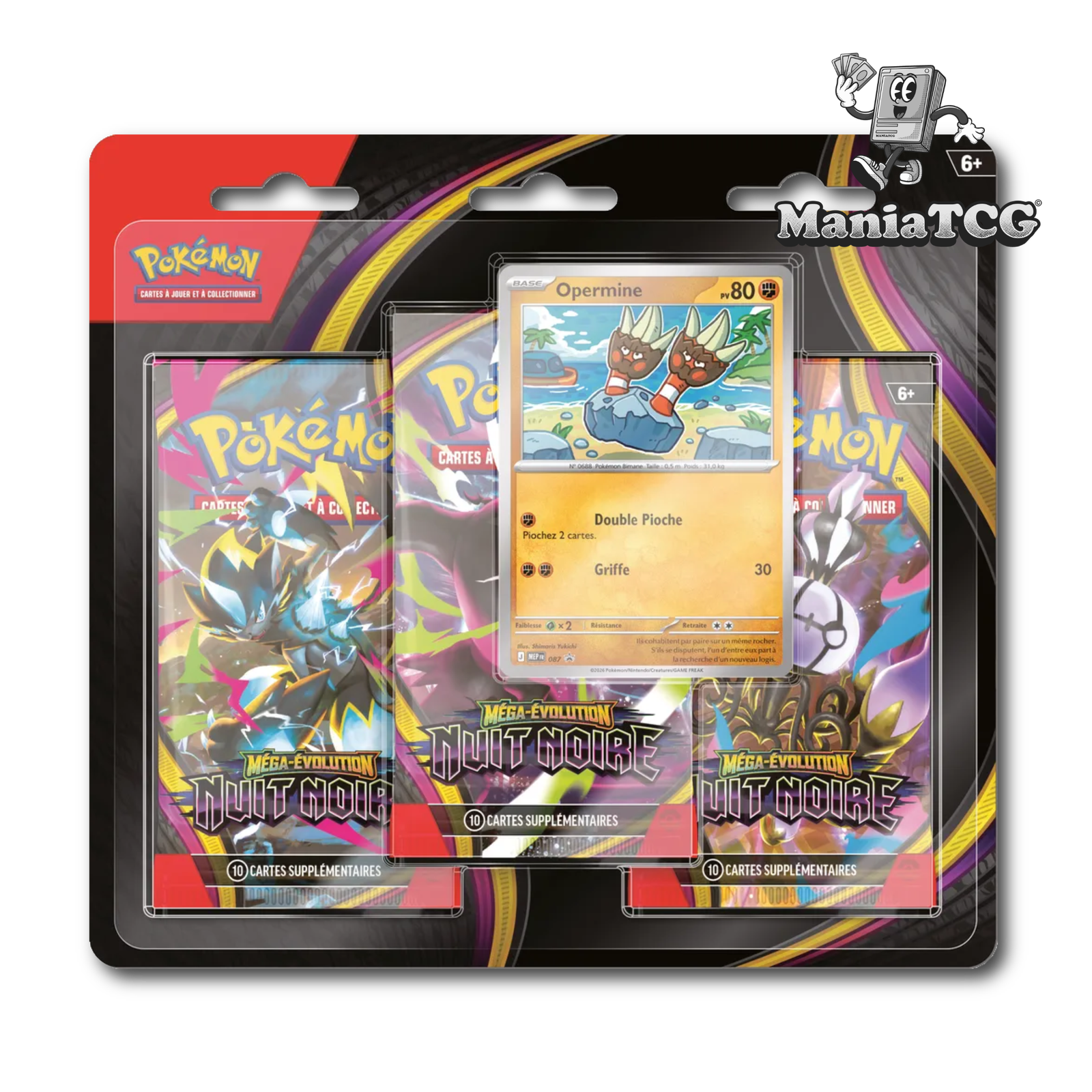Tripack Pokémon Nuit Noire ME5 – français