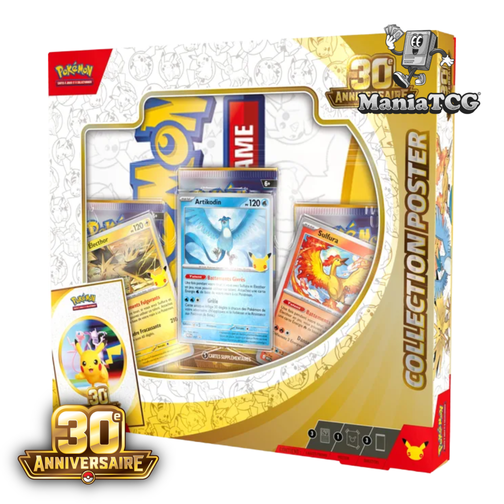Coffret Pokémon Poster 30e Anniversaire - 30 Ans Français