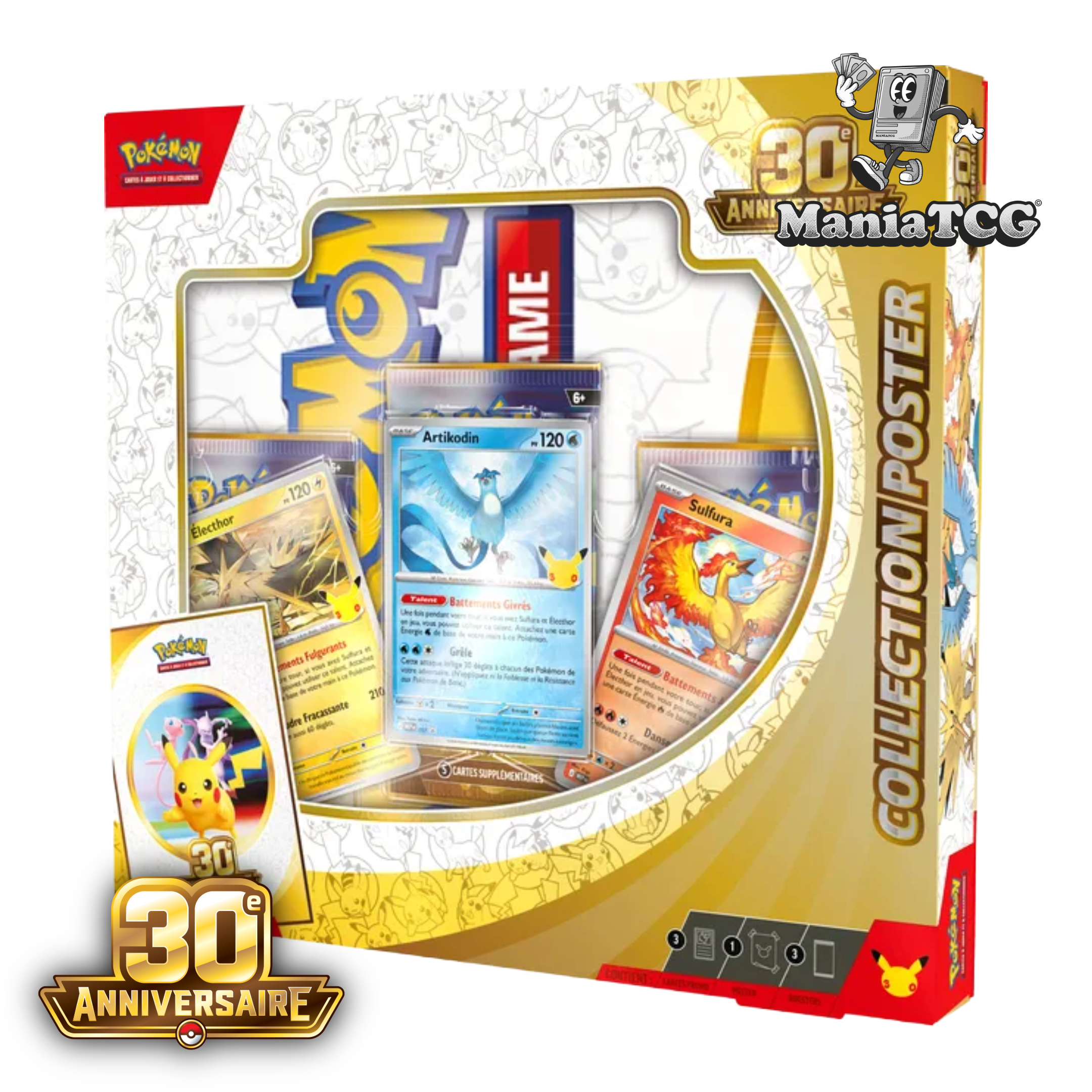 Coffret Pokémon Poster 30e Anniversaire - 30 Ans Français