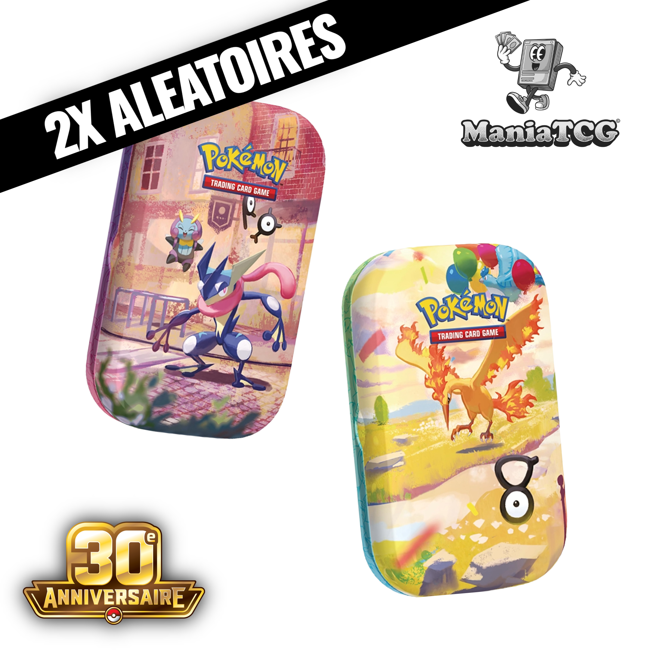 2x Mini-Boîtes Pokémon de 2 boosters 30e Anniversaire - 30 Ans Français (ALÉATOIRE)